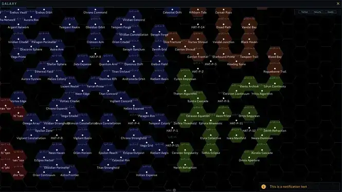 Auto-Astra galaxy map showing star systems and trade routes