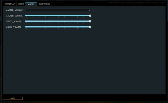 Auto-Astra audio options